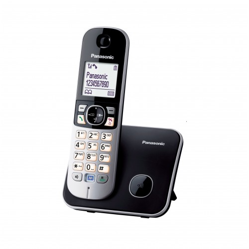Безжичен DECT телефон Panasonic KX-TG6811FXB - Черен