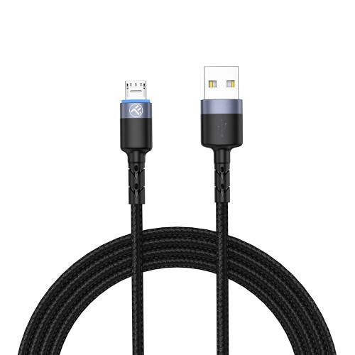 Tellur Micro-USB cable with LED light, 2m - Black