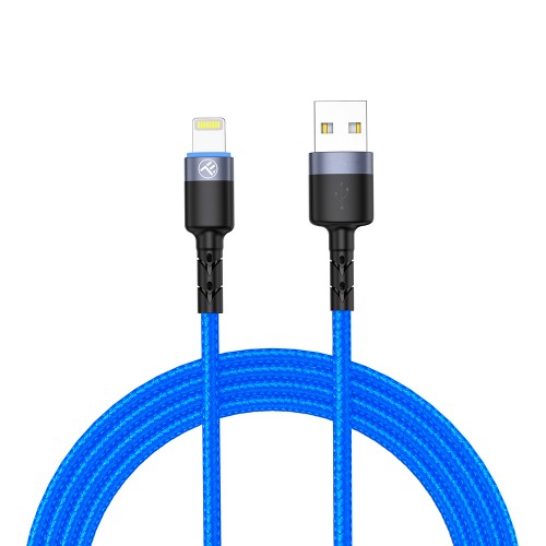 Tellur Lightning cable with LED light, 1.2 m - Blue