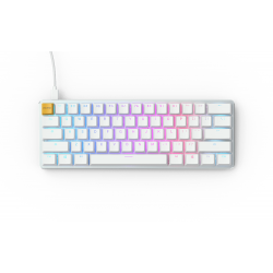Геймърскa механична клавиатура Glorious White Ice GMMK RGB Compact, Gateron Brown US Layout