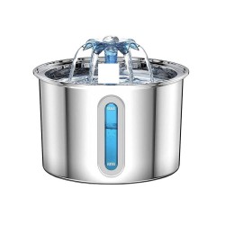 Oneisall Pet Water Fountain - автоматична поилка за домашни любимци (сребрист)