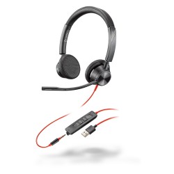 HP Poly BLACKWIRE 3325 стерео слушалки, MS, USB-A, 3.5мм жак