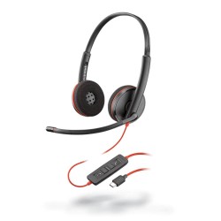 HP Poly BLACKWIRE C3220 стерео слушалки, USB-C