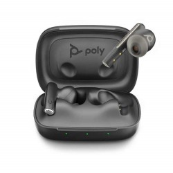 HP Poly Voyager Free 60 UC слушалки тапи, Bluetooth, MS, USB-A, калъф за зареждане без тъчскрийн, черни