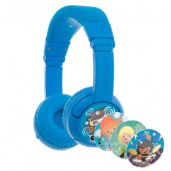 BuddyPhones Play+ детски слушалки, Bluetooth, USB-C, сини