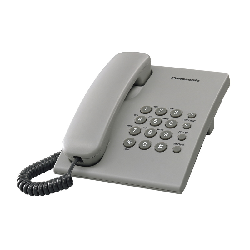 Стационарен телефон Panasonic KX-TS500 - Сив