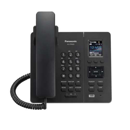 Безжичен VoIP телефон Panasonic KX-TPА65 - Черен