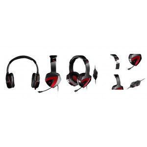 Геймърски слушалки A4TECH Bloody G501, Микрофон, Черно/Червено
