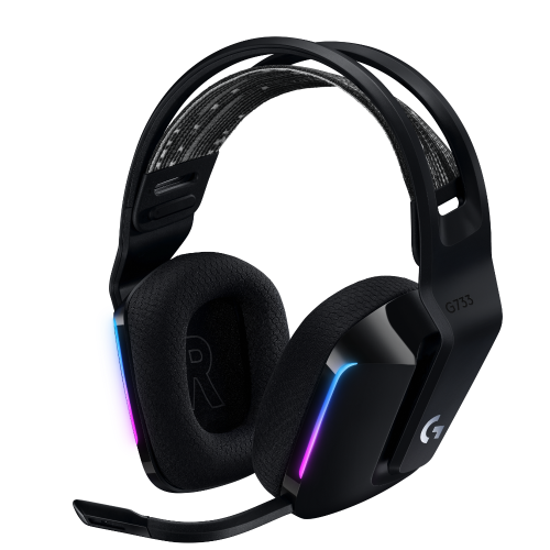 Безжични геймърски слушалки Logitech G733 LIGHTSPEED RGB - Black