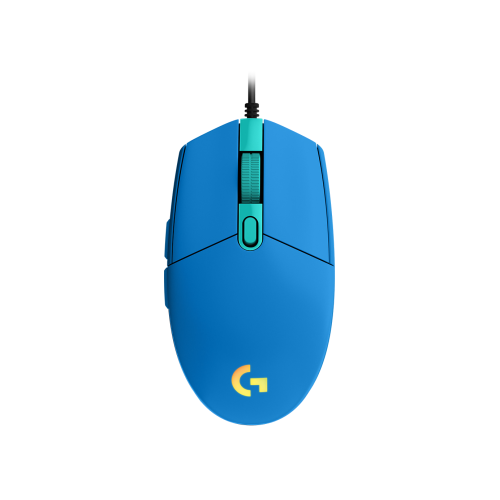 Геймърска мишка Logitech G102 LightSync, RGB, Оптична, Жична, USB - Син