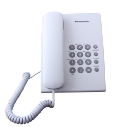 Стационарен телефон Panasonic KX-TS500 - Бял