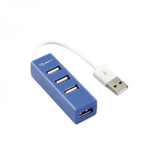 4-портов USB Хъб SBOX H-204 - Син