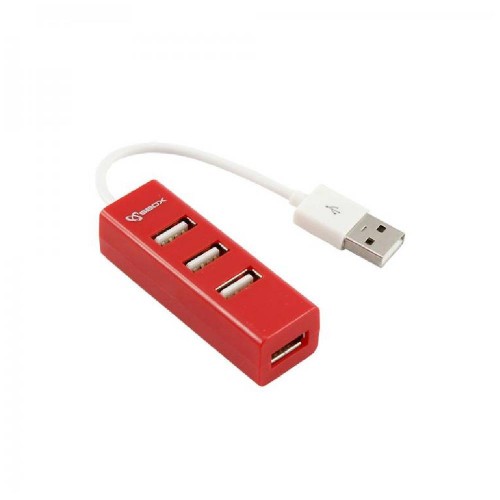 4-портов USB Хъб SBOX H-204 - Червен