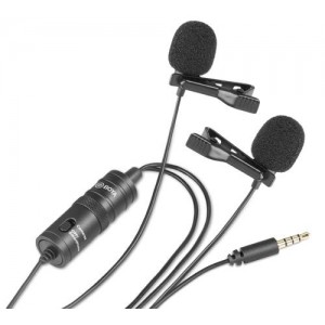Микрофон брошка BOYA BY-M1DM, 3.5mm жак - 2 бр.