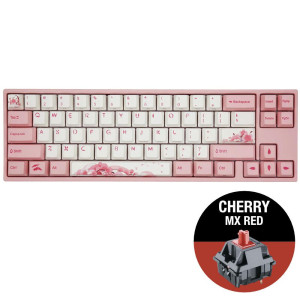 Геймърскa механична клавиатура Ducky x Varmilo Miya Sakura V2 65%, Cherry MX Red