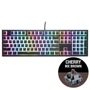 Геймърскa механична клавиатура Ducky One 2 Pudding RGB, Cherry MX Brown