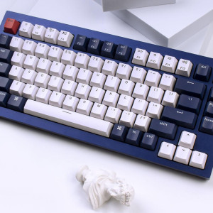 Геймърска Механична клавиатура Keychron Q1 Navy Blue QMK TKL Gateron G Pro Blue Switch RGB LED ABS