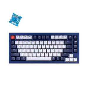 Геймърска Механична клавиатура Keychron Q1 Navy Blue QMK TKL Gateron G Pro Blue Switch RGB LED ABS