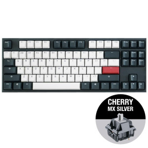 Геймърскa механична клавиатура Ducky One 2 Tuxedo TKL, Cherry MX Silver