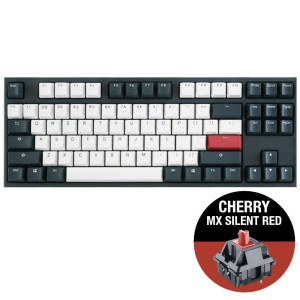 Геймърскa механична клавиатура Ducky One 2 Tuxedo TKL, Cherry MX Silent Red