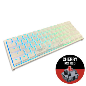 Геймърскa механична клавиатура Ducky One 2 Mini V2 White RGB, Cherry MX Red