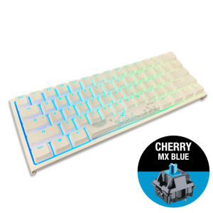 Геймърскa механична клавиатура Ducky One 2 Mini V2 White RGB, Cherry MX Blue