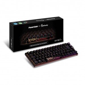 Геймърскa механична клавиатура Ducky x PowerColor One 2 SF RGB, Kailh BOX White