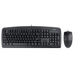 Комплект клавиатура и мишка A4TECH KM-72620, с кабел, Черен