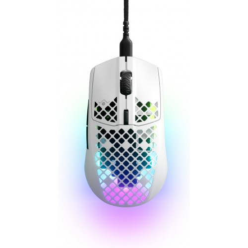 Гейминг мишка SteelSeries - Aerox 3 (2022), оптична, бяла