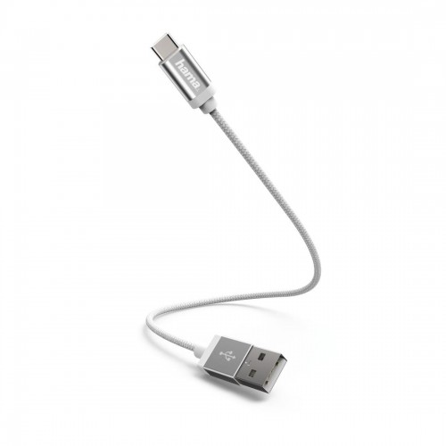 Кабел HAMA USB-C мъжко- USB 2.0 A мъжко, 0.2 м., 480Mbit/s,Бял