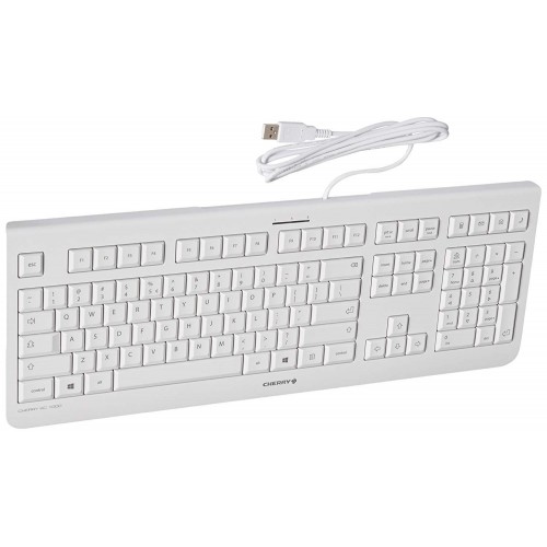 Жична клавиатура CHERRY KC 1000, кирилизирана,Бял