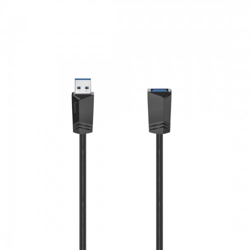 Удължителен кабел HAMA, USB-A мъжко - USB-А женско,1.5 м, Екраниран, Черен