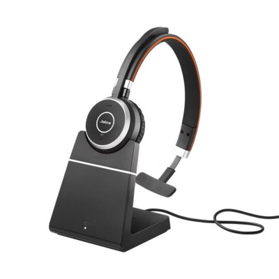 Jabra EVOLVE 65 SE моно слушалка, UC, Bluetooth, USB-A, зарядна стойка
