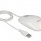 Оптична мишка DeLock 12537, USB-A, LED, Кабел 1.3 м, USB, 1200 dpi, 3 бутона, Бял