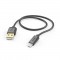 Lightning дата кабел USB за зареждане 1.5м, черен