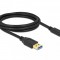 Кабел Delock SuperSpeed, USB-A мъжко - USB-C мъжко, (USB 3.2 Gen 2), 10 Gbps, 2 м
