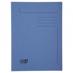 Exacompta Папка CleanSafe, картонена, 400 g/m2, 24 x 32 cm, синя, 5 броя