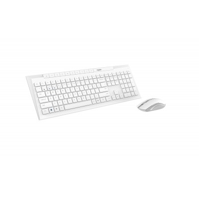 Комплект клавиатура и мишка RAPOO 8210M Multi mode, Bluetooth &2.4Ghz, Бял