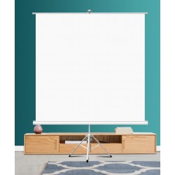Проекторен екран на стойка ESTILLO, 180 x 180, 1:1, Бял