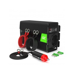 Инвертор GREEN CELL, 12/220V, DC/AC, 500W/1000W, Модифицирана синусоида