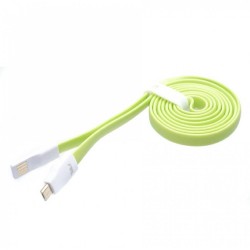 Силиконов кабел Tellur от USB към Type-C - Зелен
