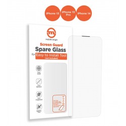 Mobile Origin Orange Screen Guard Spare Tempered Glass - допълнителен стъклен протектор за iPhone 14, iPhone 13 Pro, iPhone 13, подходящ за Mobile Origin Installation Tray