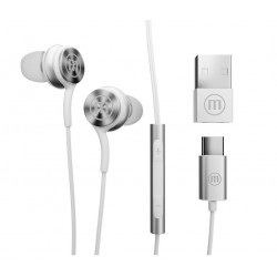 Слушалки MAXELL XC1 с USB-C и USB свързване - Бели