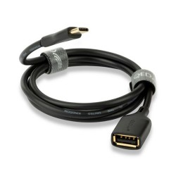 Кабел QED Connect USB C(M)-A(F) - 0.75м